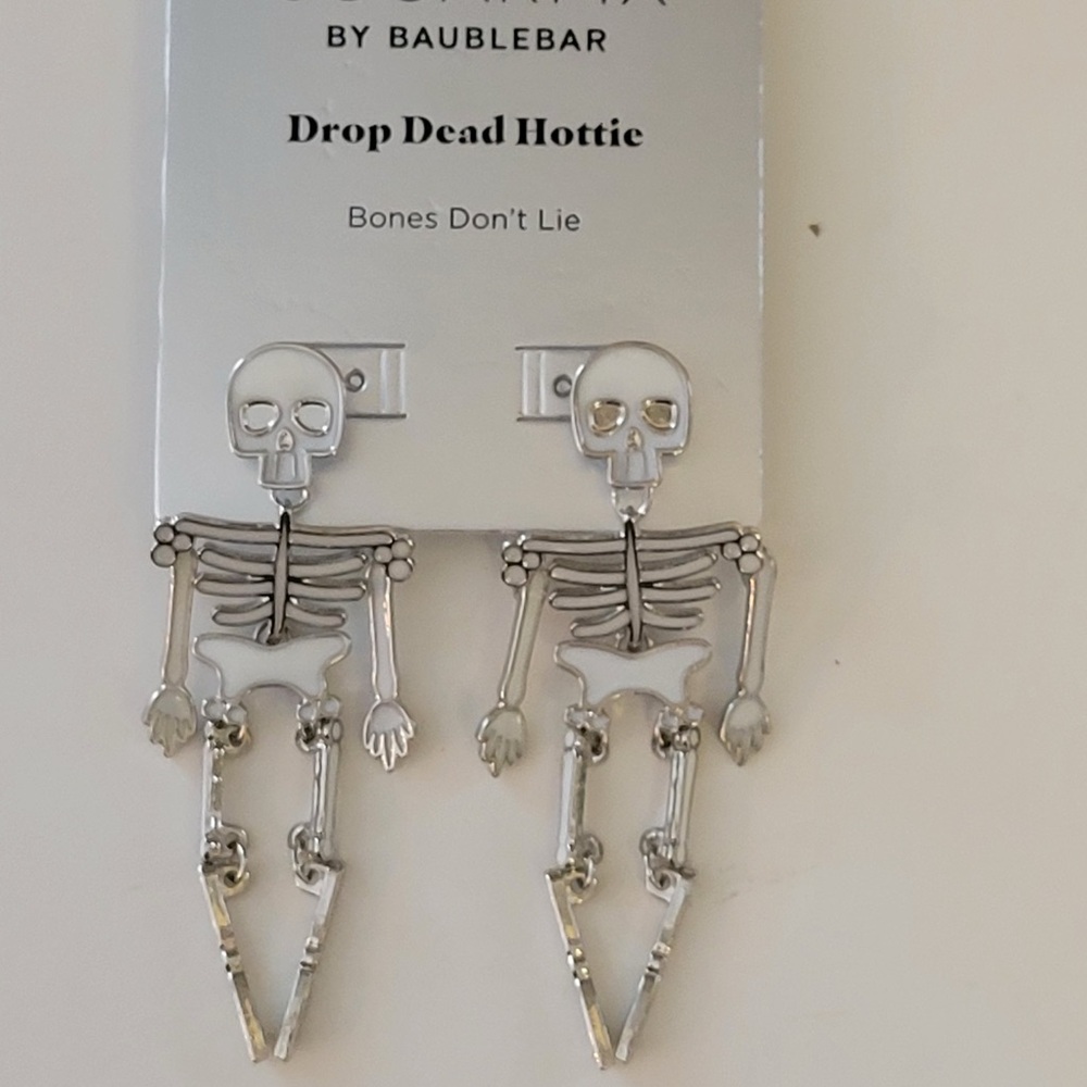 Sugarfix By Baublebar Halloween Drop Dead Hottie Earrings Skeleton Glows Dark